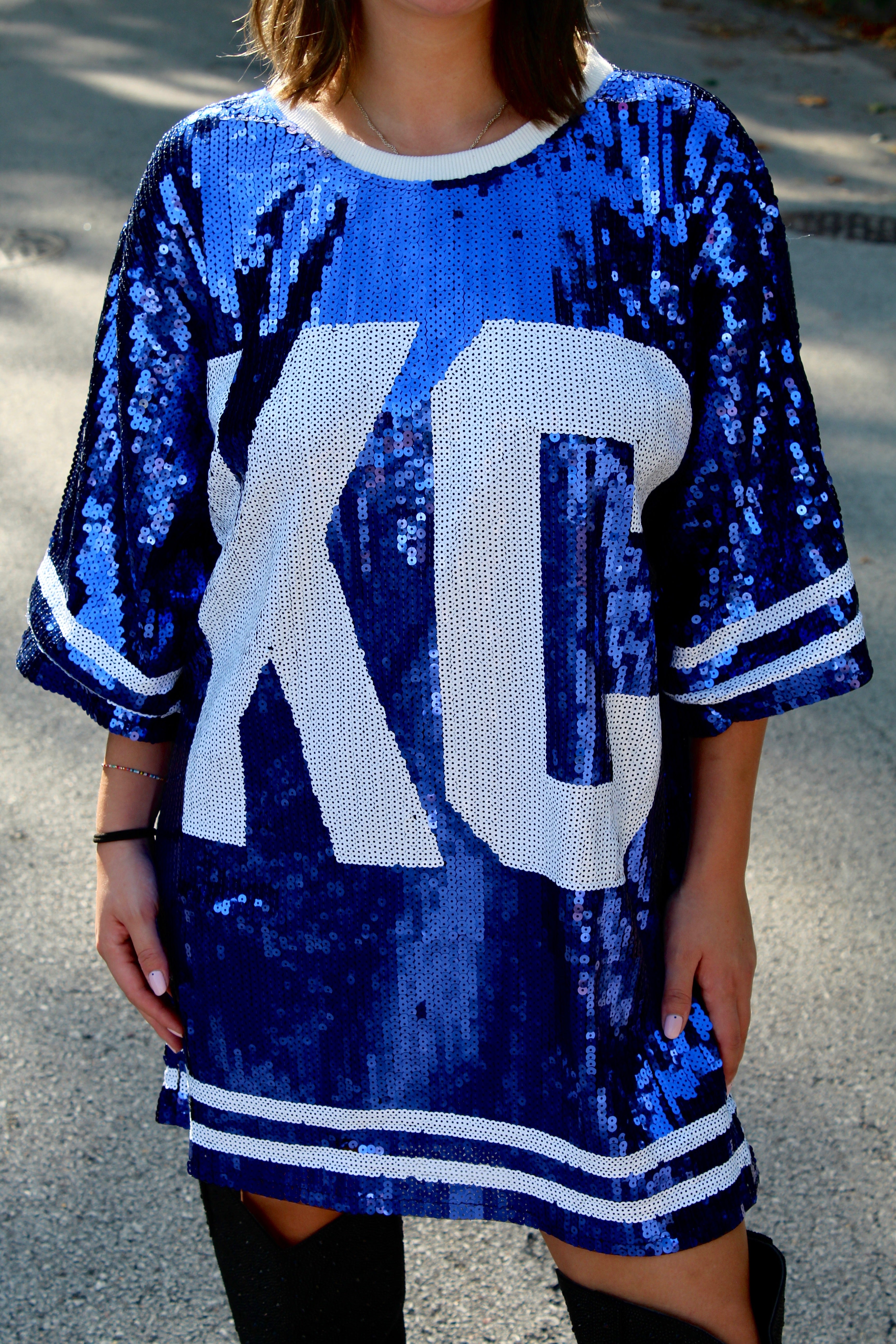 Ballgame Bling - Sequin KC Jersey Tunic