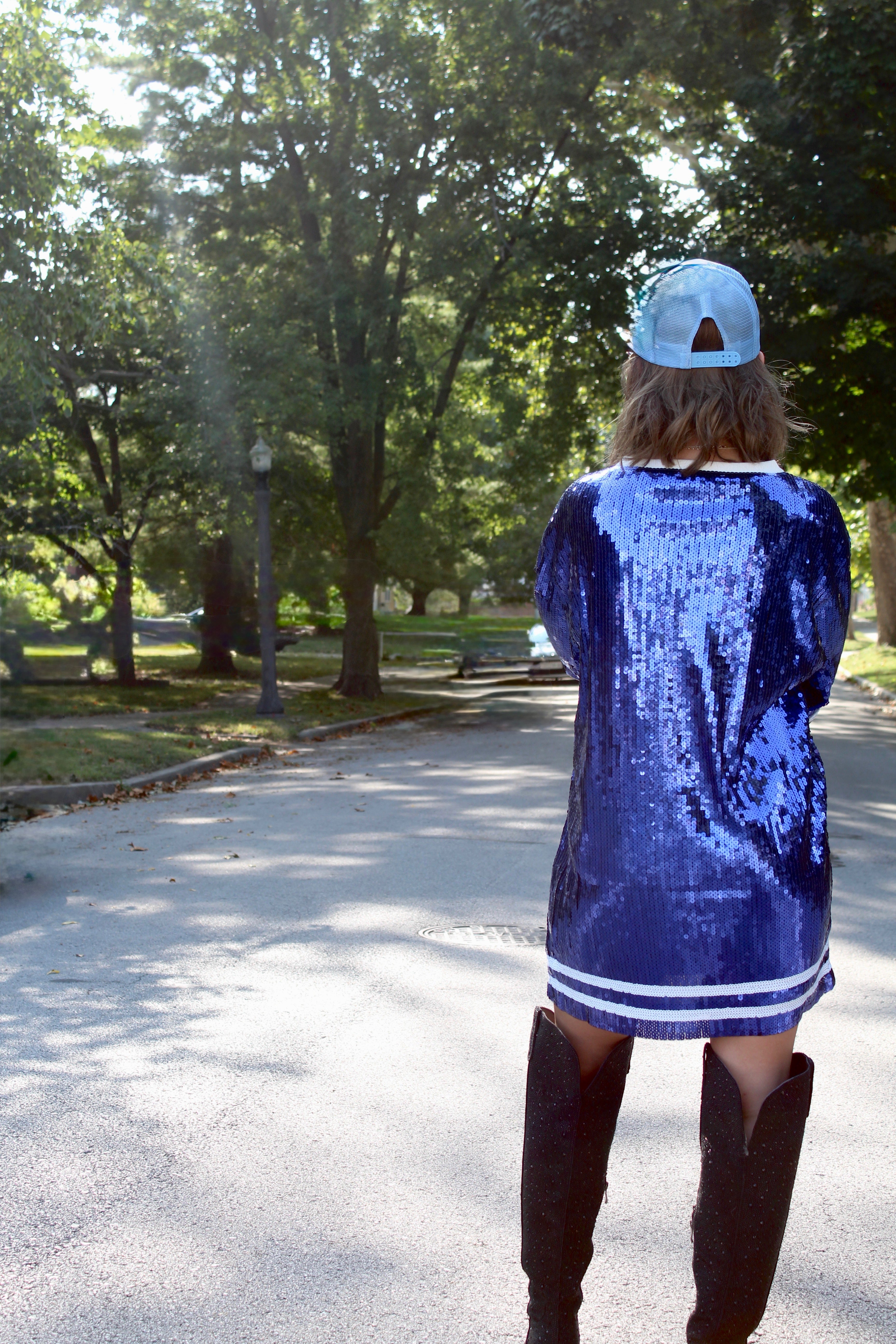 Ballgame Bling - Sequin KC Jersey Tunic