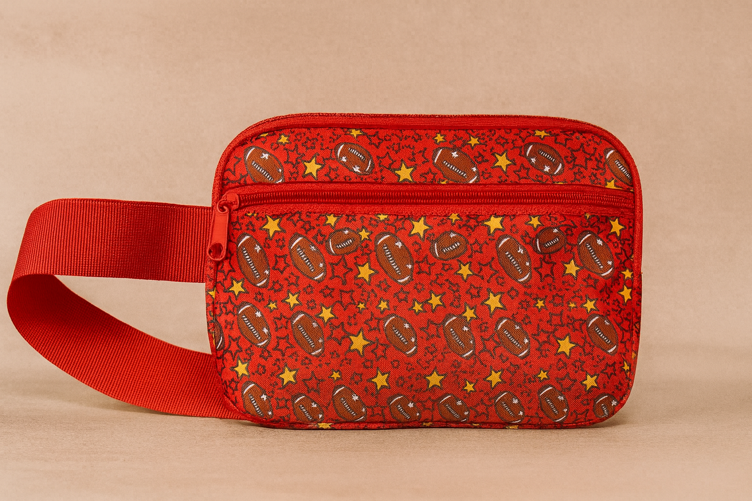 Red Football Fanny Pack