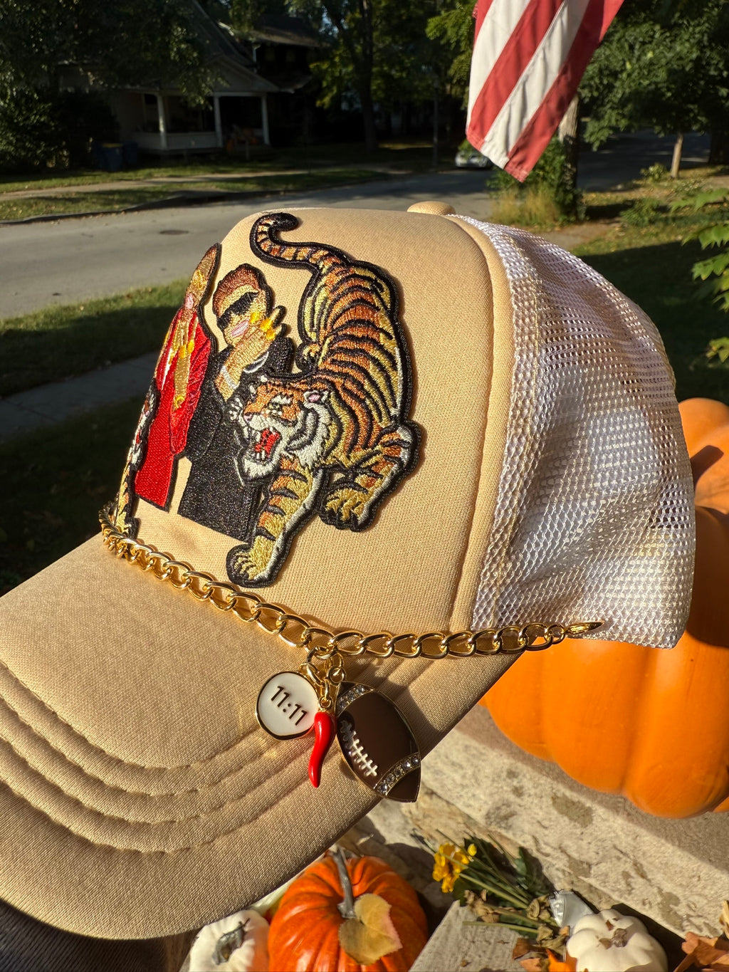 Mahomes and Kelce Checked - Trucker Hat