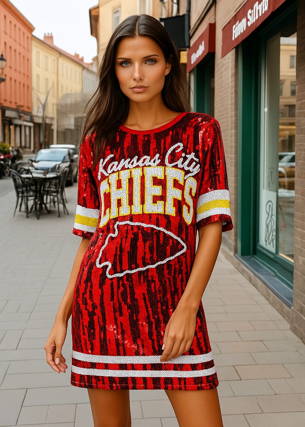 Kansas City Chiefs Sequin Game Day Tunic