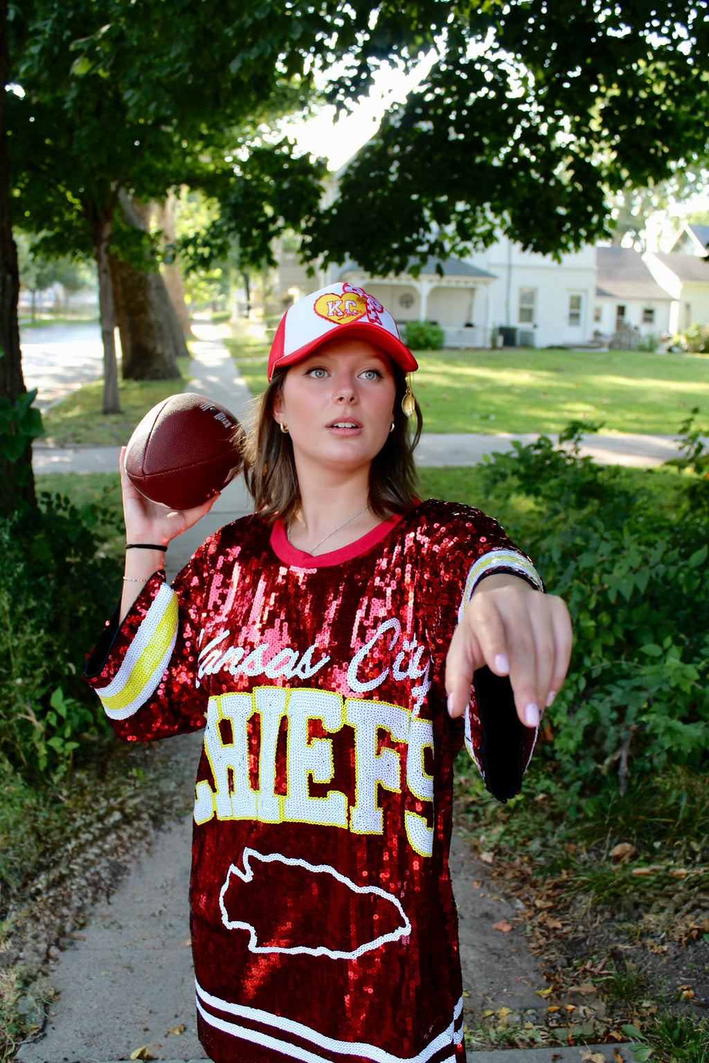 Kansas City Chiefs Sequin Game Day Tunic