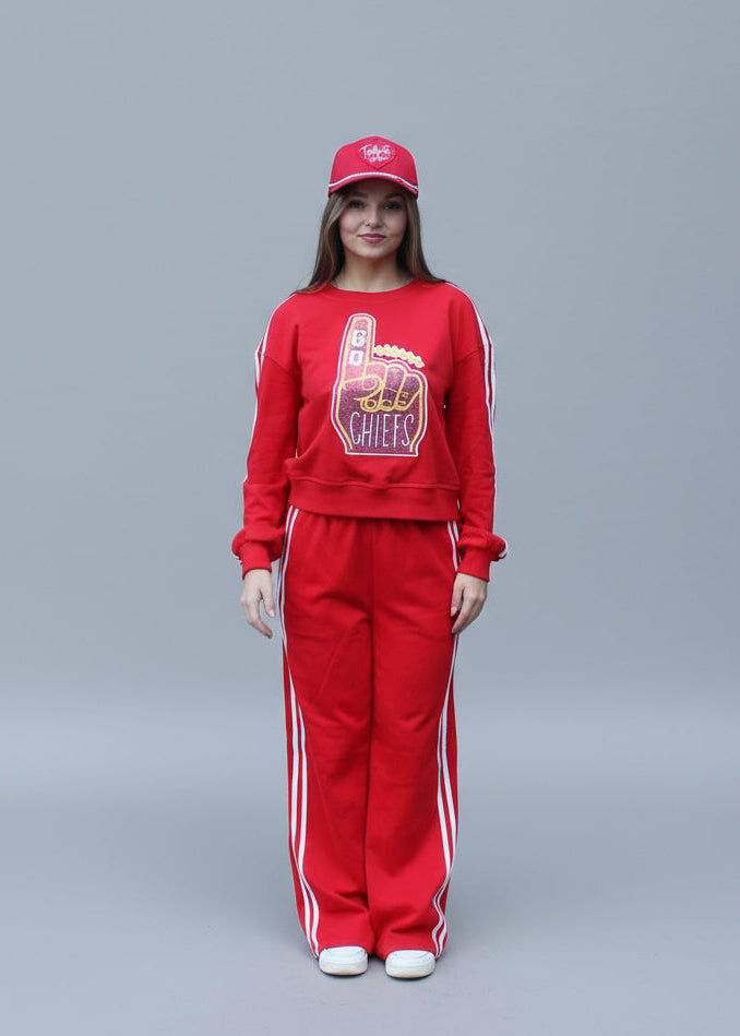 Foam Finger Sequin Sweat Set