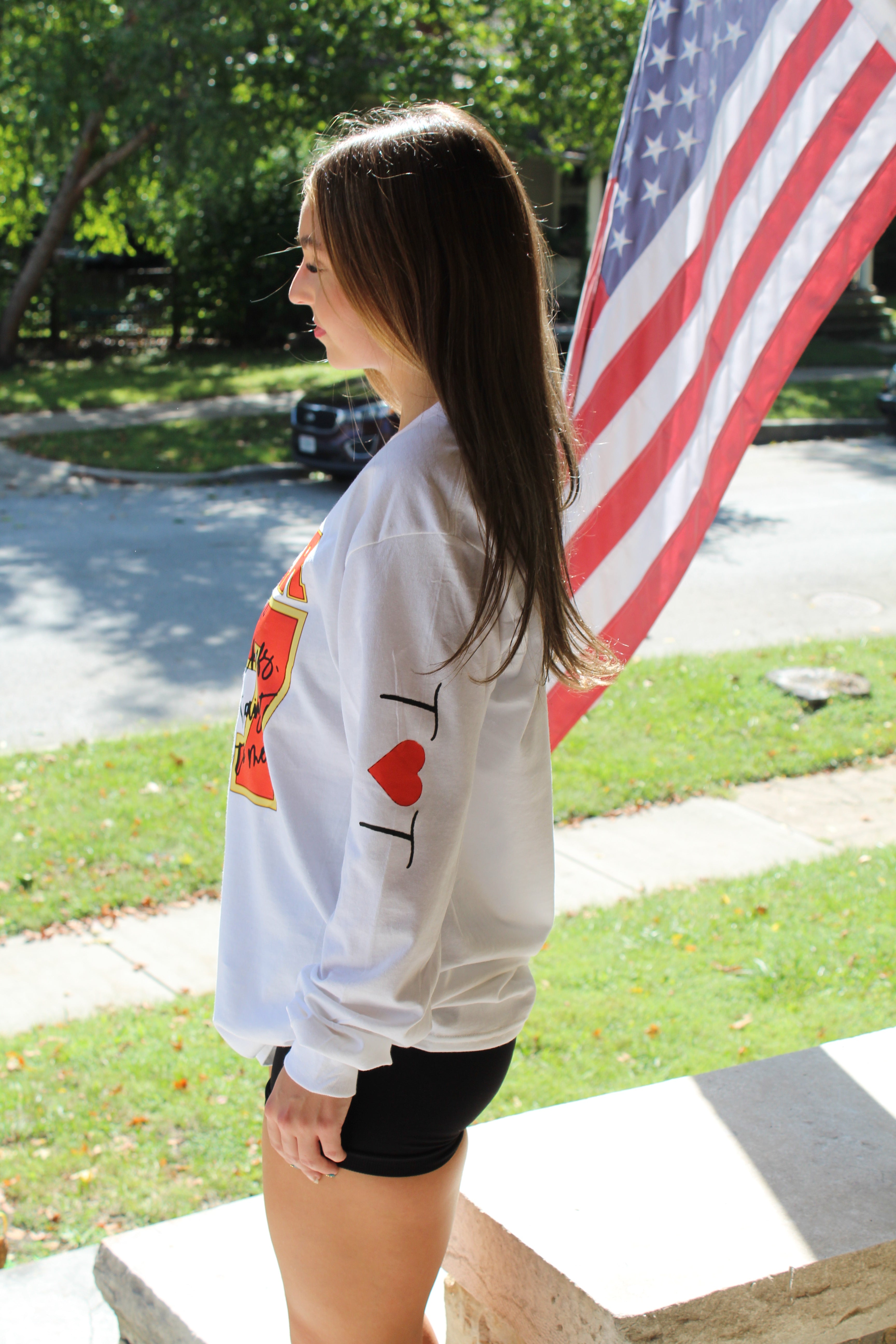 Lover Long Sleeve Tee in White