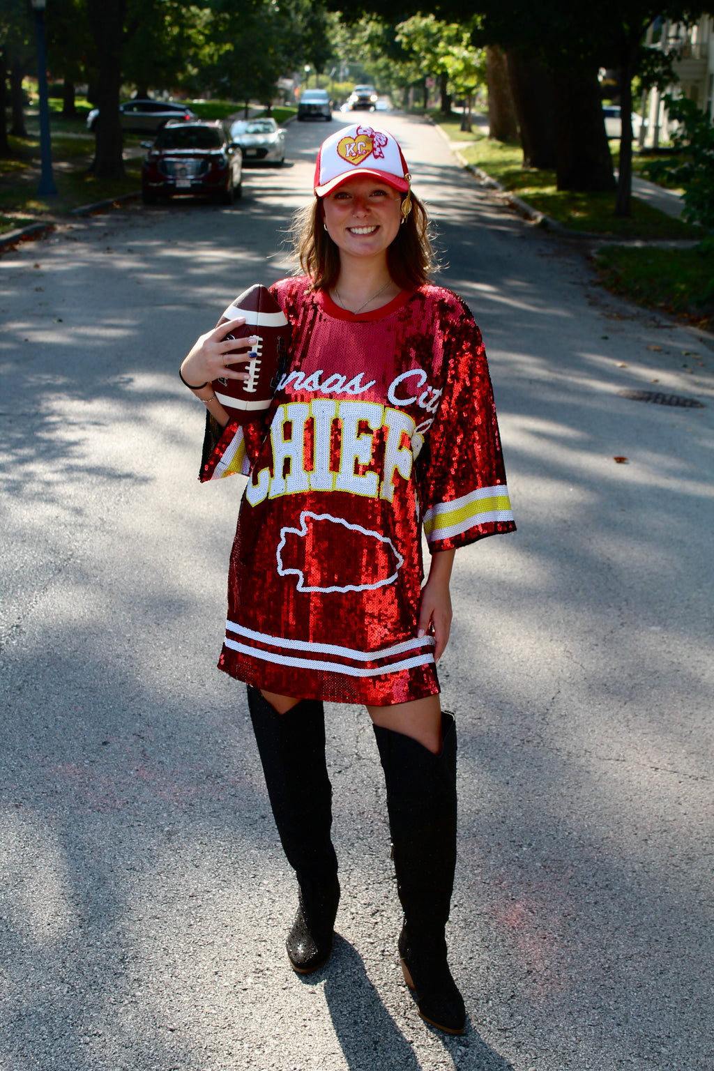 Kansas City Chiefs Sequin Game Day Tunic