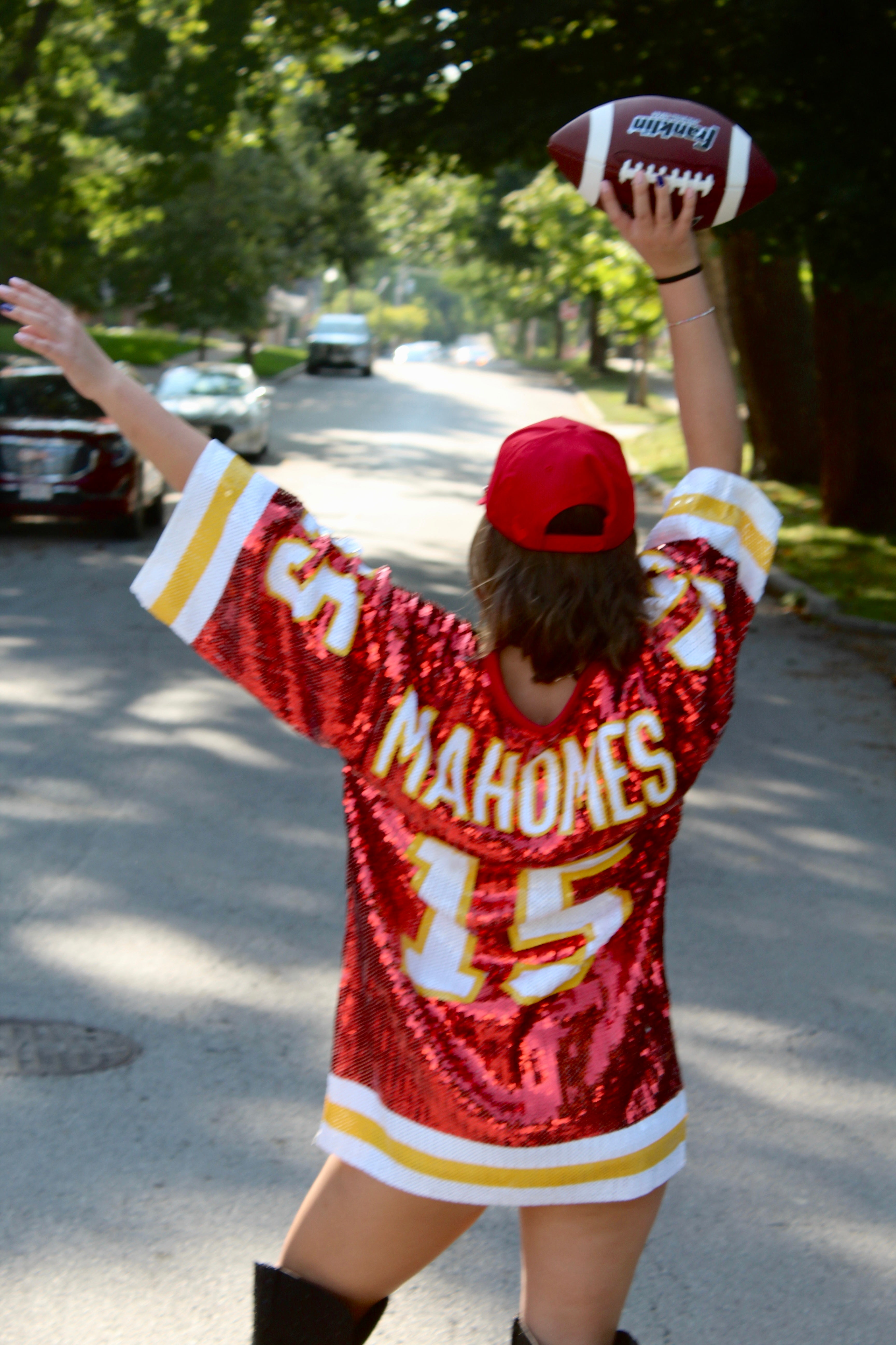 Red Zone Glam Sequin Jersey Tunic – #15