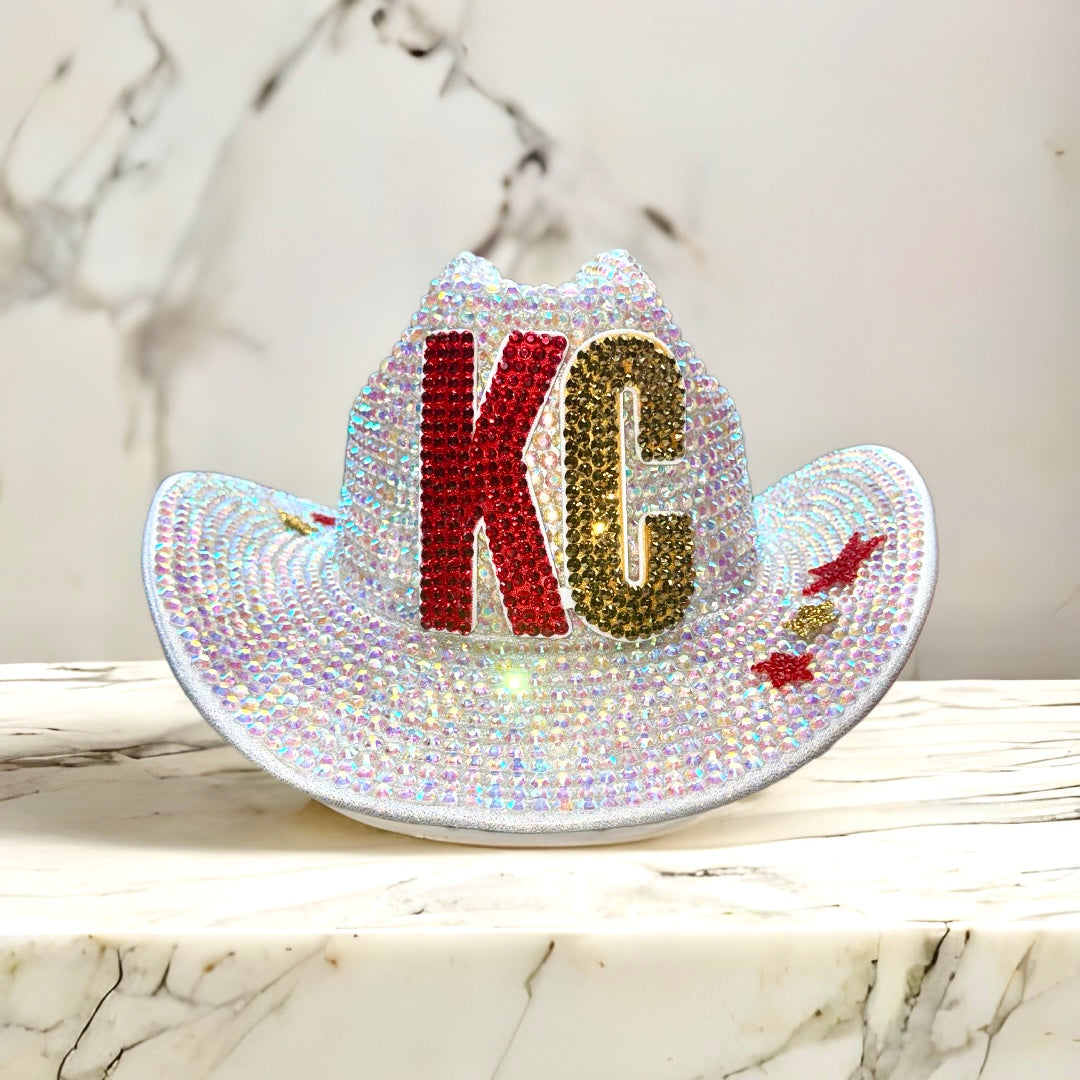 KC Rhinestone Rodeo Hat: Game Day Glam Edition
