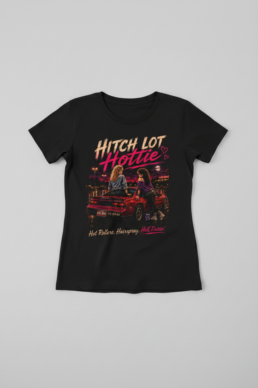 Hitch Lot Hottie Black Crew Neck